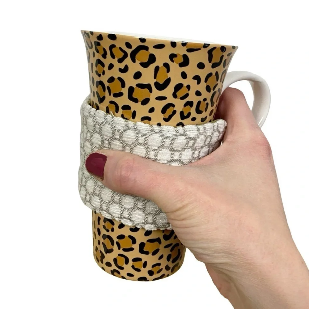 Handmade Mug Warmer Holder Coozie Koozie Hugger Cozy Sleeve Adjustable Gift Idea